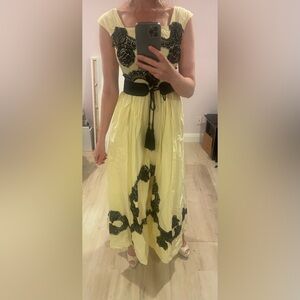 New with tags yellow maxi dress cotton XS Liza Muromskaya